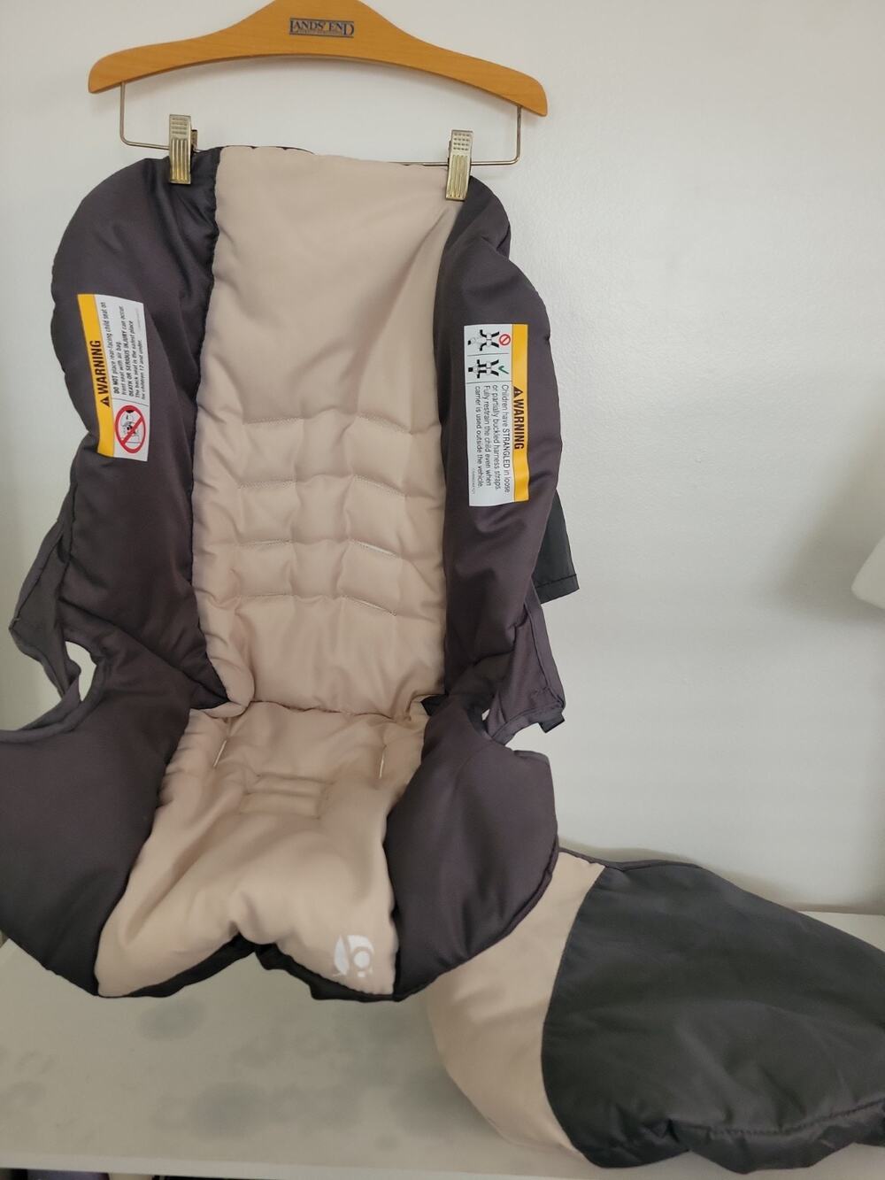 Baby Trend Ally 35 Travel System Infant Seat Cover Padding Footmuff Beige Gray